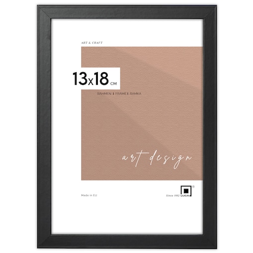 Ramka na zdjęcia 13x18 cm czarna rama MDF z plexi wisząca stojąca klasyczna ramka