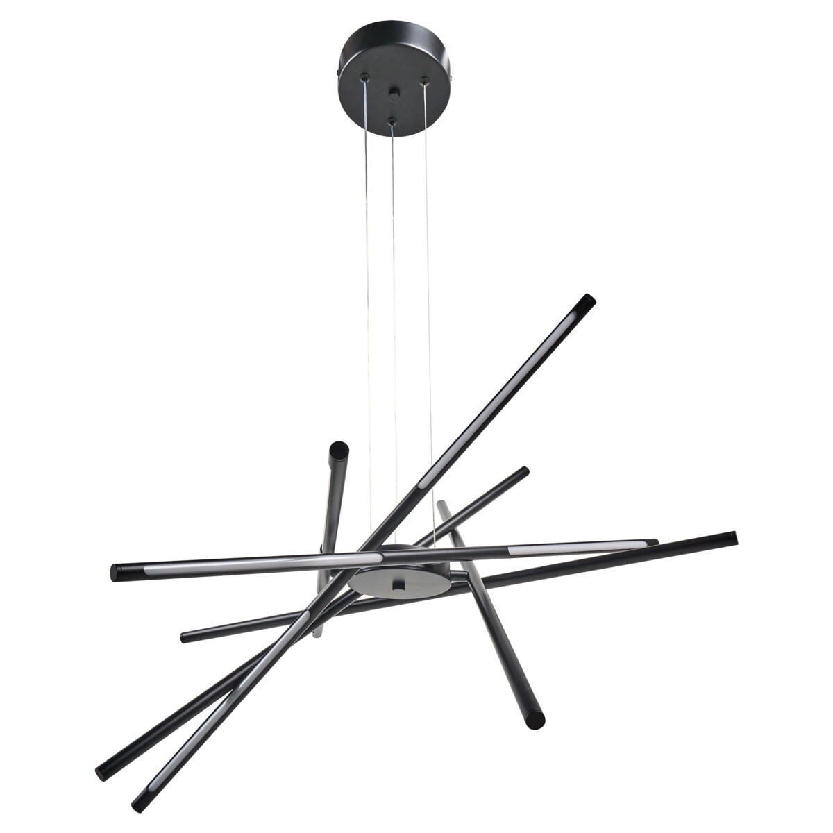 Lampa wisząca LED PALUN Ze ściemniaczem Metal Czarny