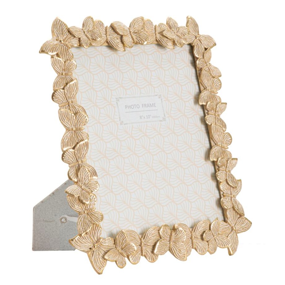 Ramka na zdjęcia Farfalle Glod, zdjęcie 20 x 25 cm, kolor złoty, żywica syntetyczna i szkło, rama 27,5 x 2,6 x 32,5 cm, Mauro Ferretti