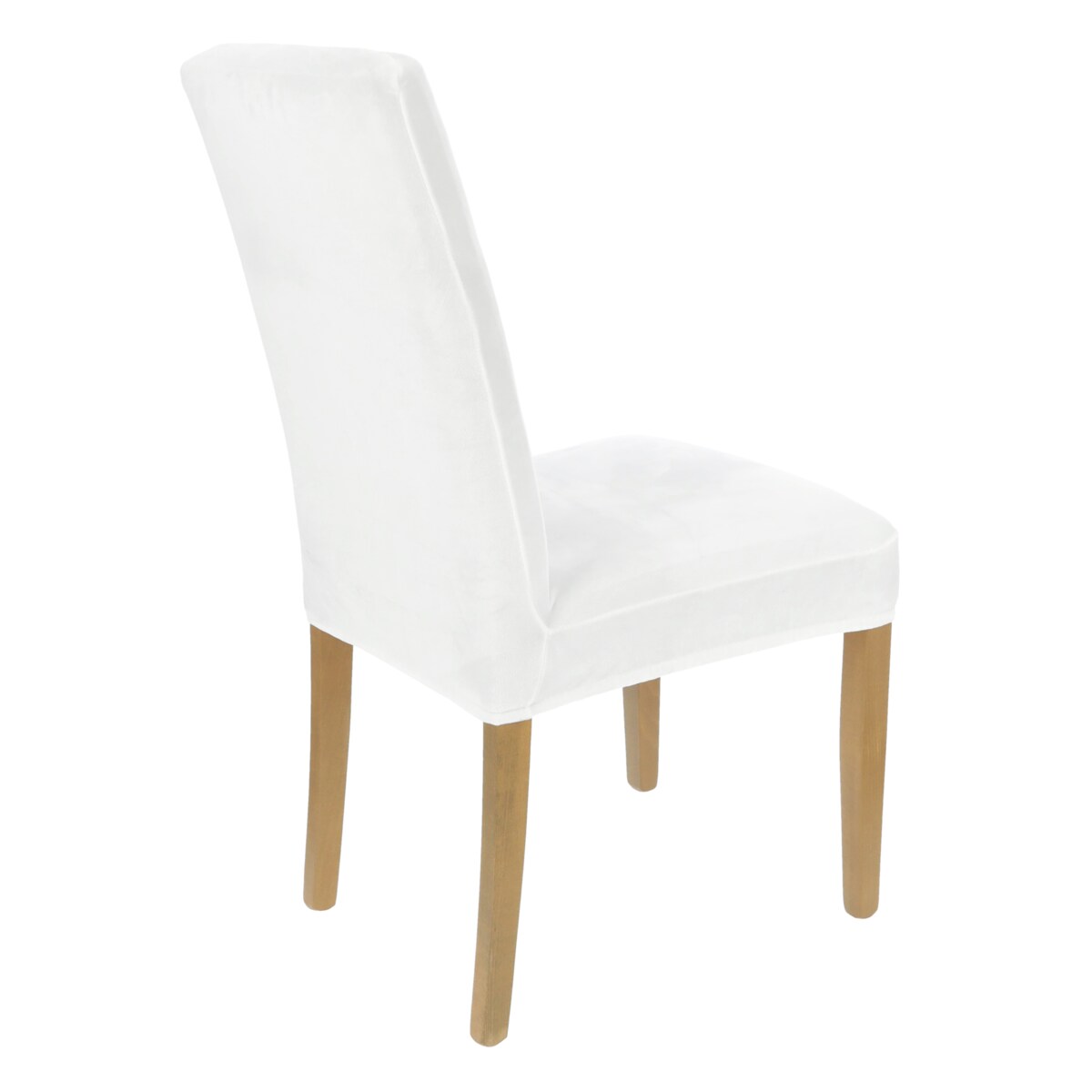 POKROWIEC NA KRZESŁO BIAŁY WELUR ELASTYCZNY [21WO]