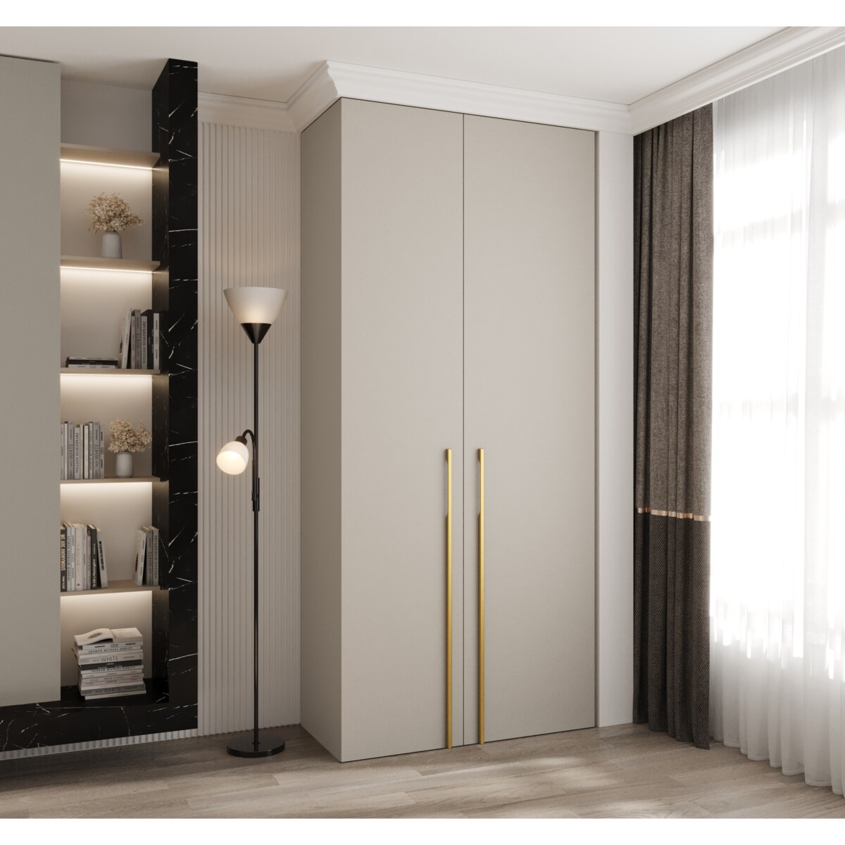 Szafa dwudrzwiowa Como 3 110 gł.40 kaszmir+złoty