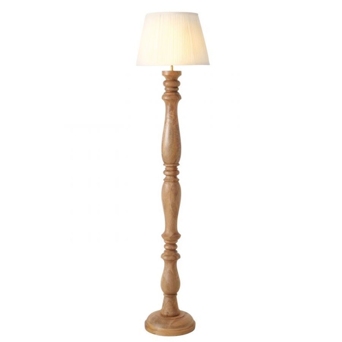 Lampa podłogowa 176x40 cm z drewna mango