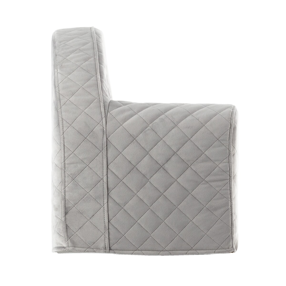 Fotelik Mati, srebrzysty szary, 52 x 34 x 41,5 cm, Posh Velvet