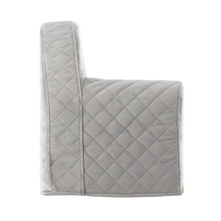 Fotelik Mati, srebrzysty szary, 52 x 34 x 41,5 cm, Posh Velvet