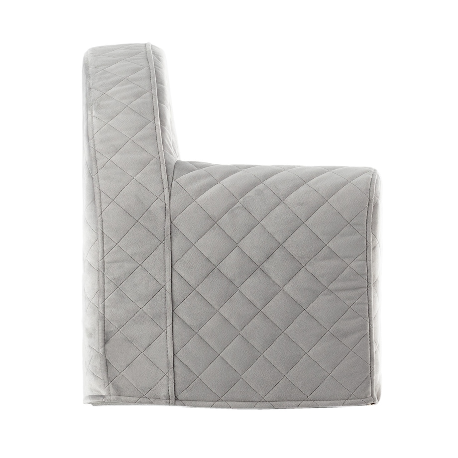 Fotelik Mati, srebrzysty szary, 52 x 34 x 41,5 cm, Posh Velvet
