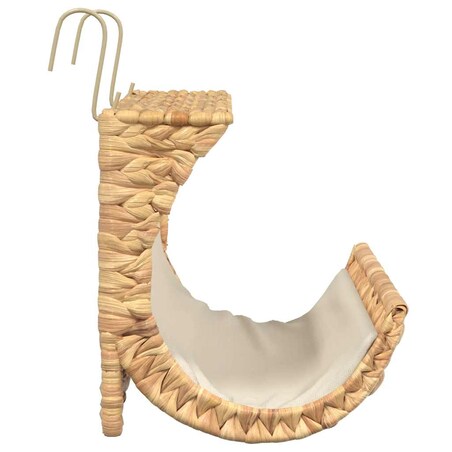 vidaXL Legowisko dla kota z poduszką, hiacynt wodny, 37x20x20 cm