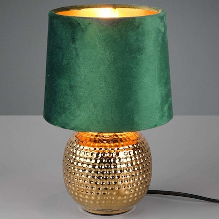 Nocna LAMPKA stojąca SOPHIA R50821015 RL Light stołowa LAMPA abażurowa na biurko ceramiczna zielona złota