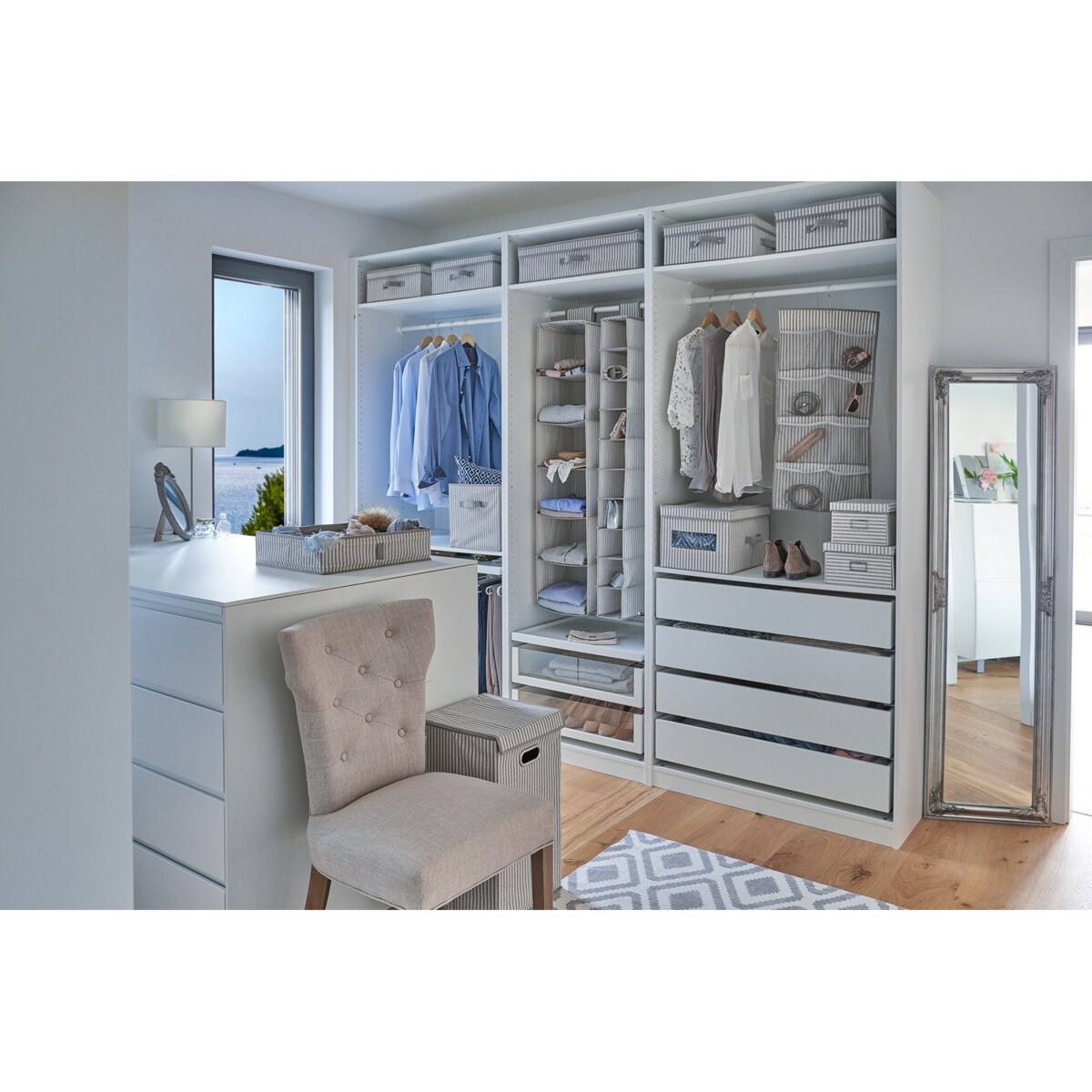 Pudełko tekstylne do przechowywania, składany pojemnik z pokrywą - 61,5 x 38 x 16,5 cm, ZELLER