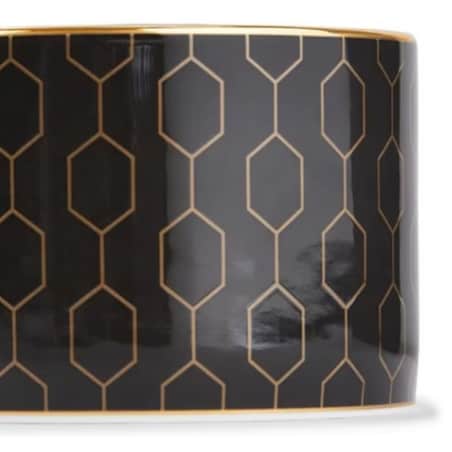 Filiżanka ze spodkiem do herbaty czarna Gio Gold Wedgwood