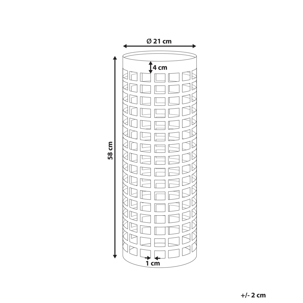 Stojak na parasole MALABO Miedziany