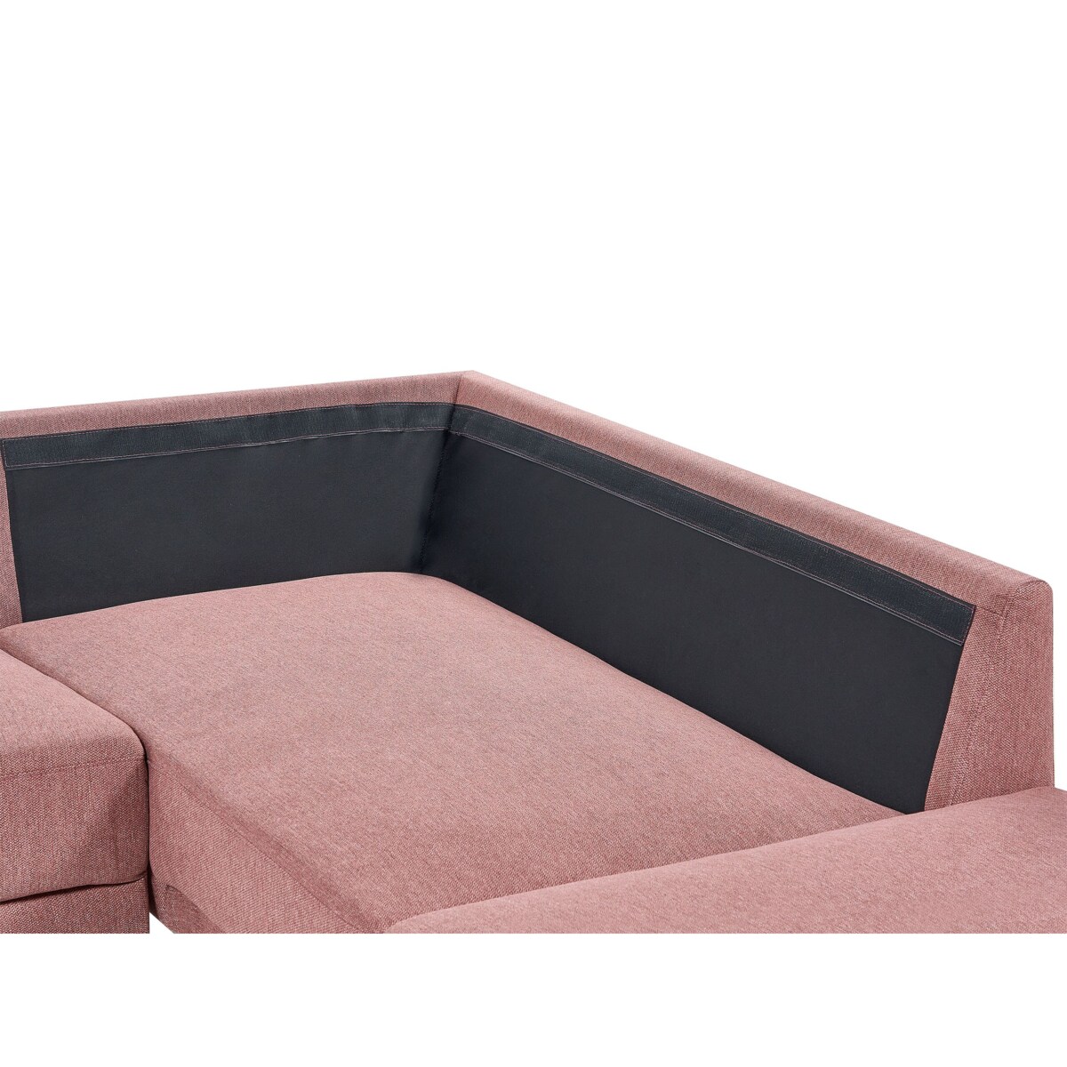 Narożnik 4-osobowy lewostronny różowy brąz BREDA