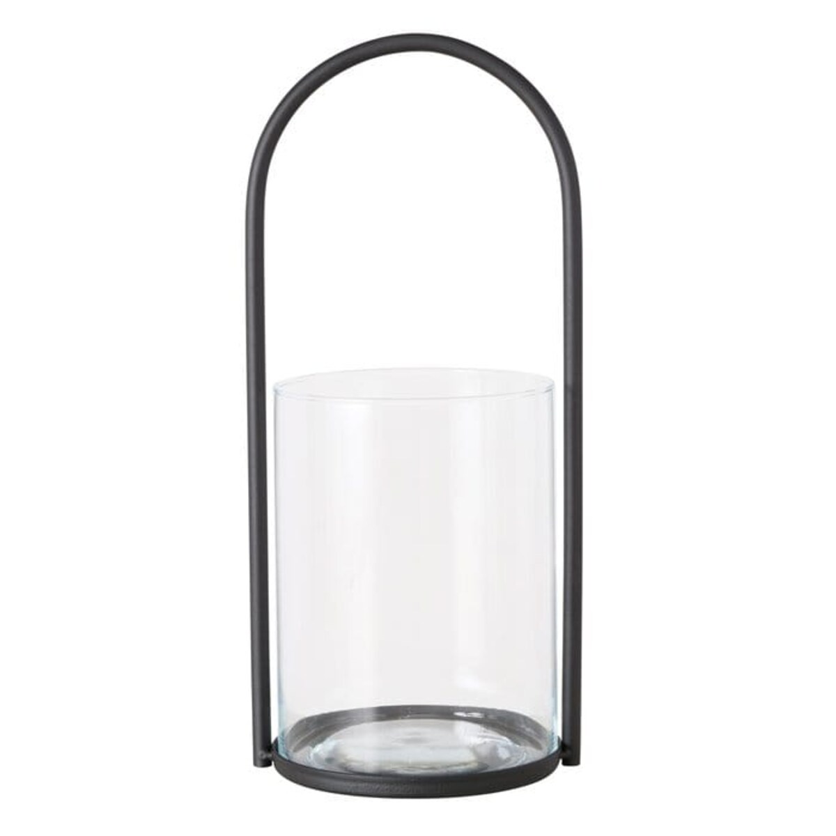 Świecznik Lexi Okrągły Wys 38 cm Czarny z Rączką na Tealights Glamour