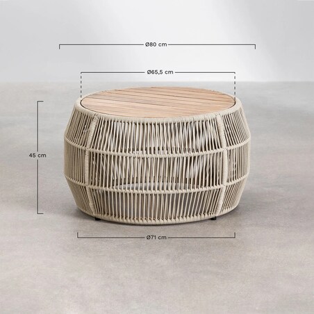 Zestaw ogrodowy: sofa 2-osoba, 2 fotele i stolik kawowy Dubai