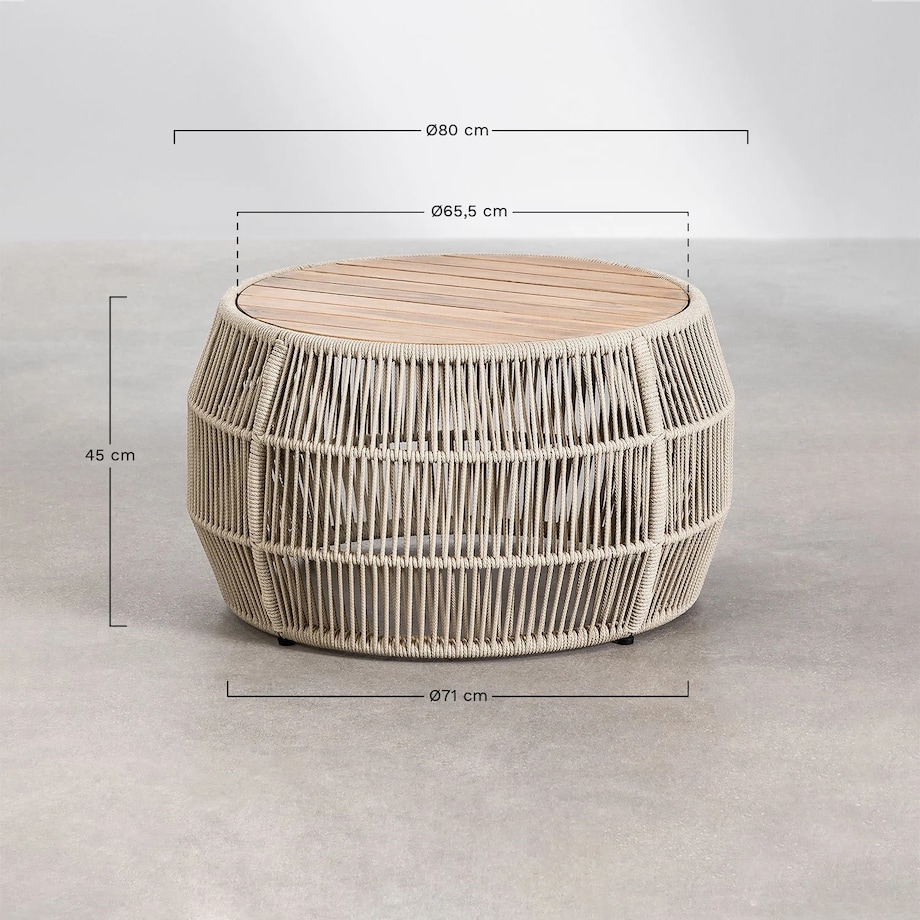 Zestaw ogrodowy: sofa 2-osoba, 2 fotele i stolik kawowy Dubai