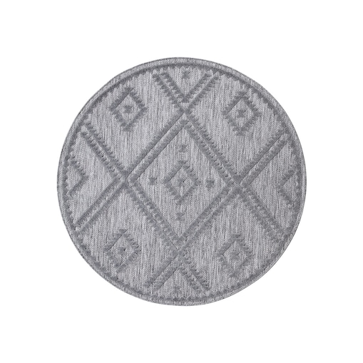 Dywan okrągły na zewnątrz i do wnętrz romby Sanori 4540 Antracyt 200x200