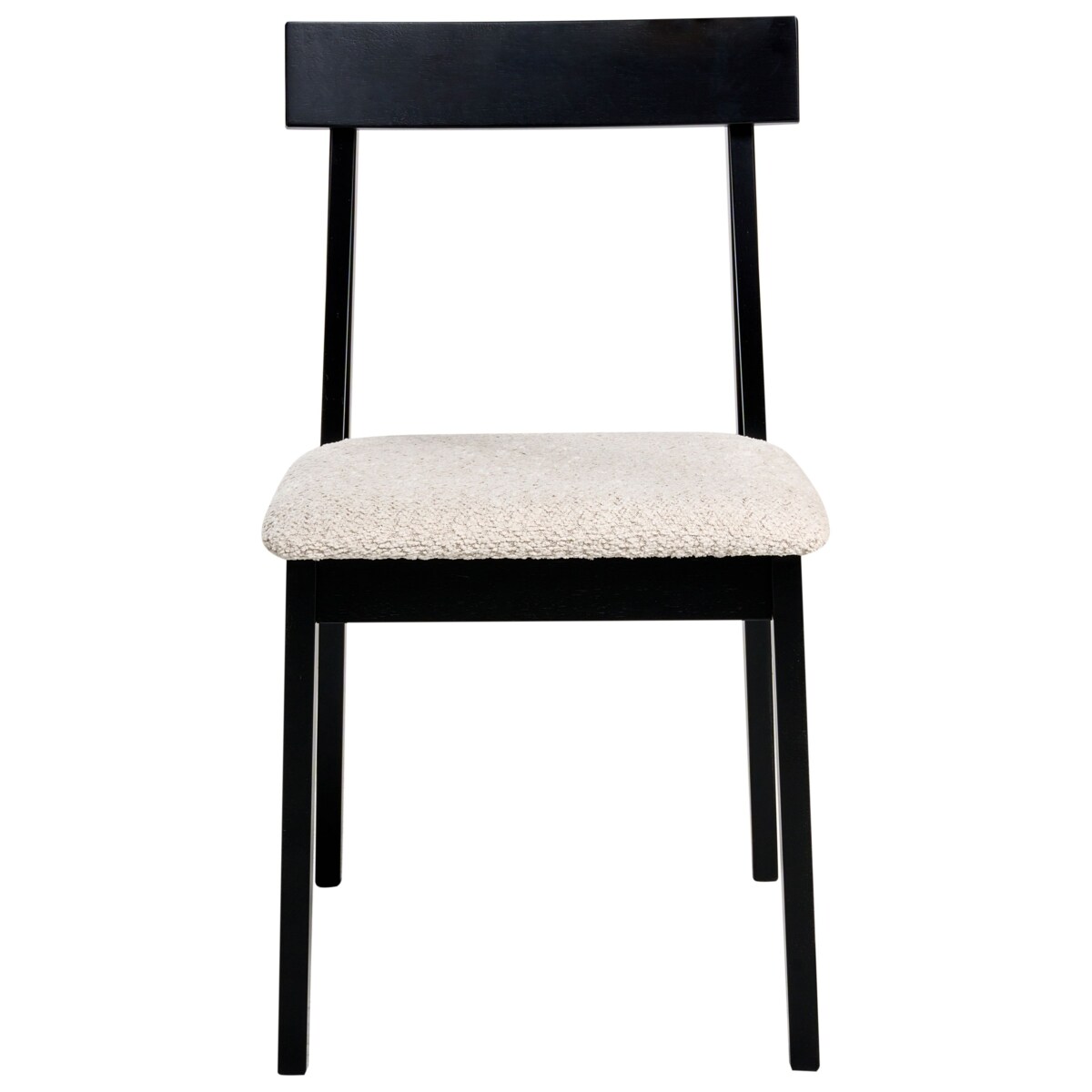 Zestaw 2 krzeseł do jadalni ISLE Drewno Czarny/ beżowy