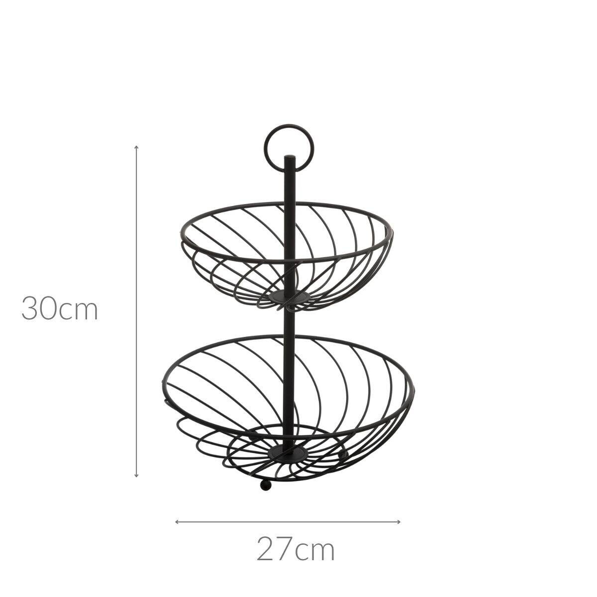 Etażerka metalowa, 2 poziomy, wys. 30 cm