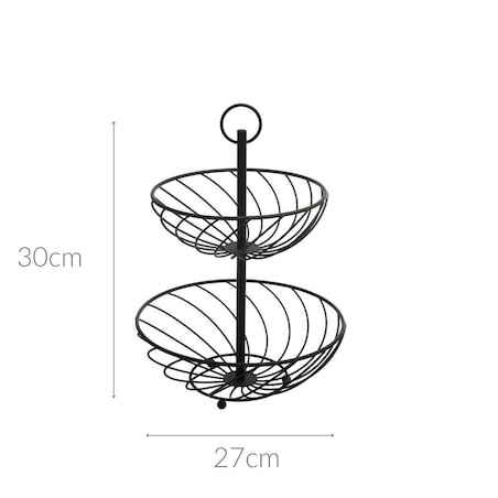 Etażerka metalowa, 2 poziomy, wys. 30 cm