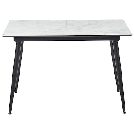 Stół do jadalni EFTALIA Biały marmur 120/150 cm 80 cm