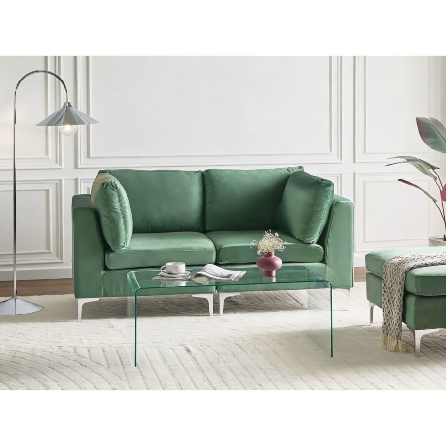 Sofa modułowa dla 2 osób EVJA Zielony Welur