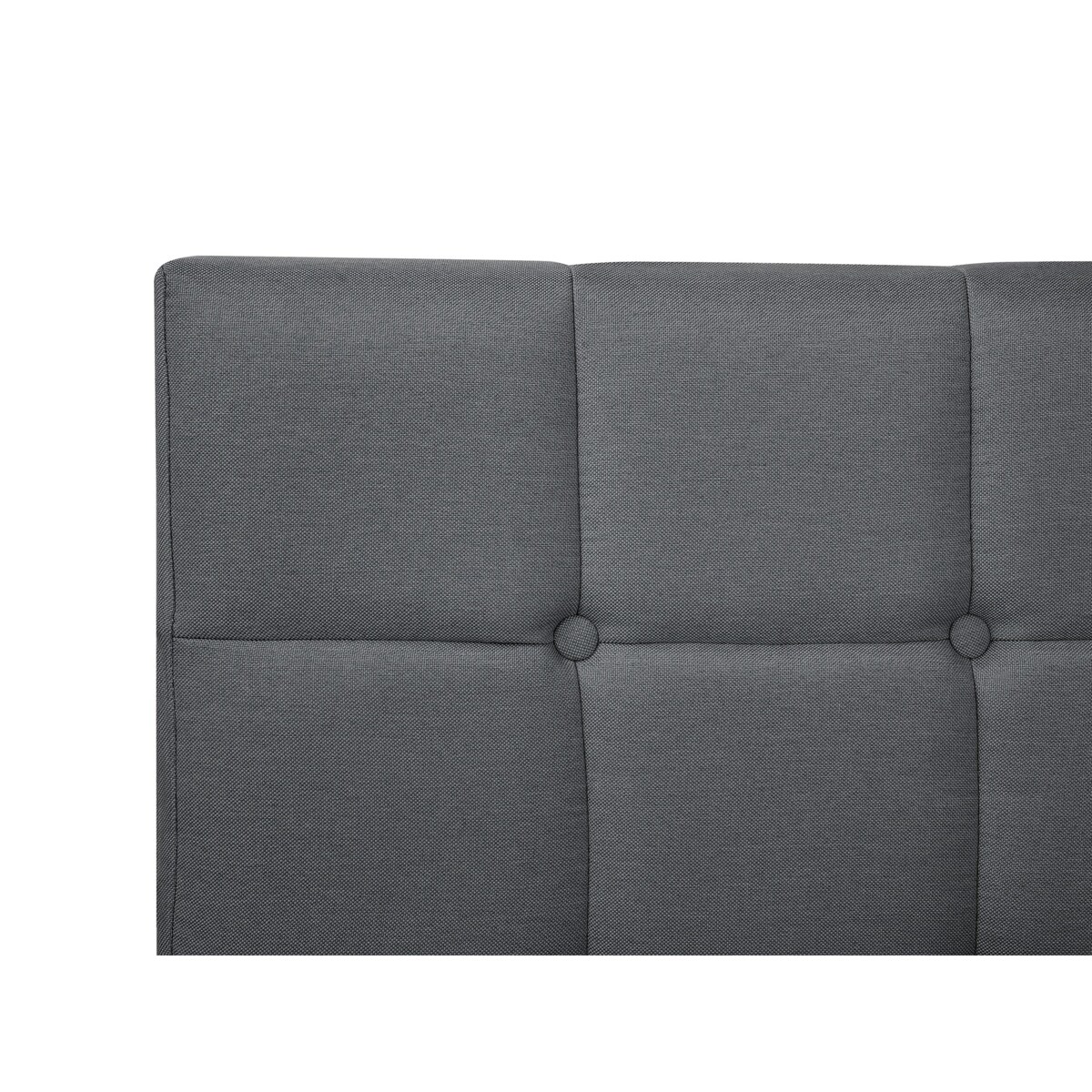 Łóżko kontynentalne tapicerowane 160 x 200 cm szare ADMIRAL