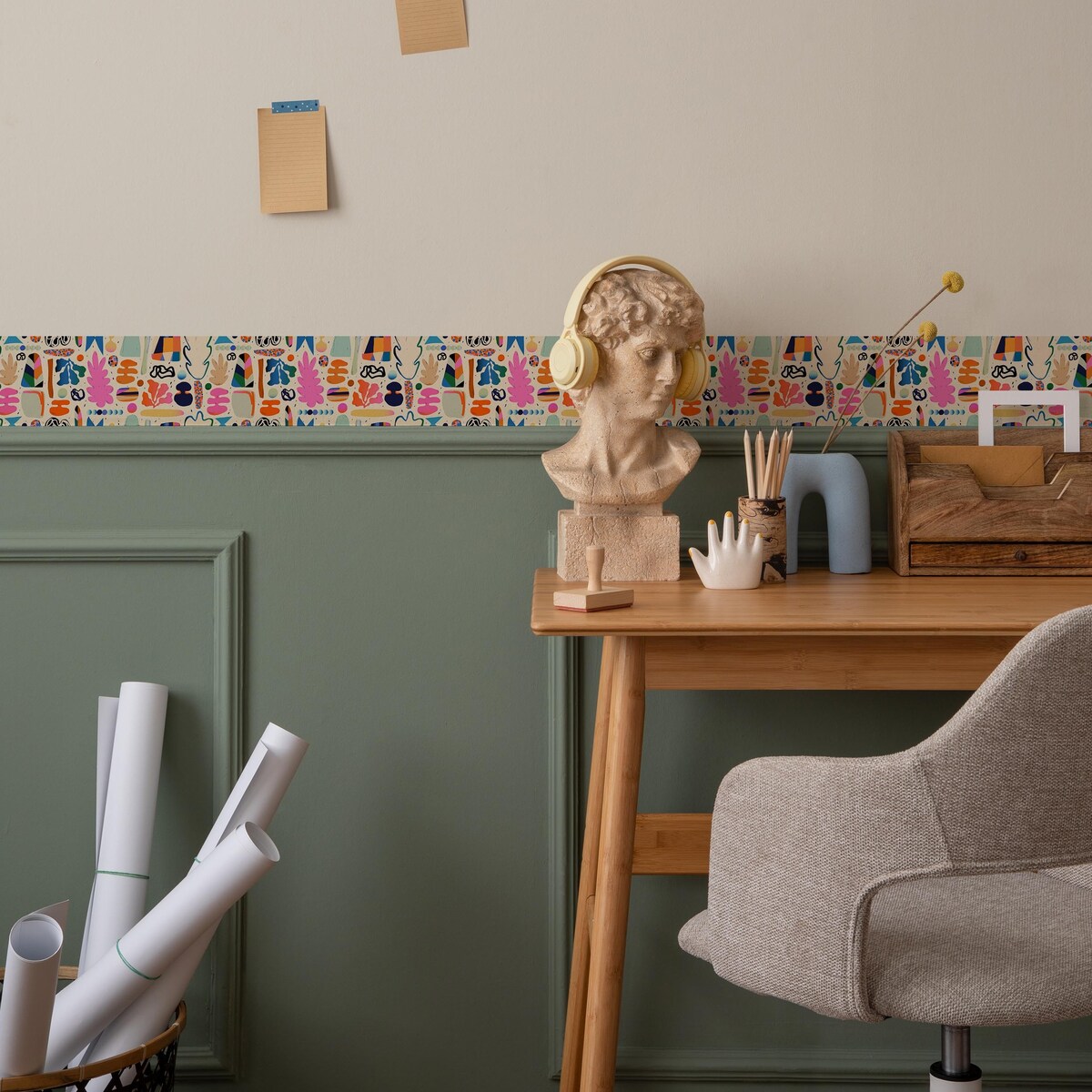 Pasek Dekoracyjny Bordiura Kolorowe RYSUNKI Abstrakcja Kreskówka