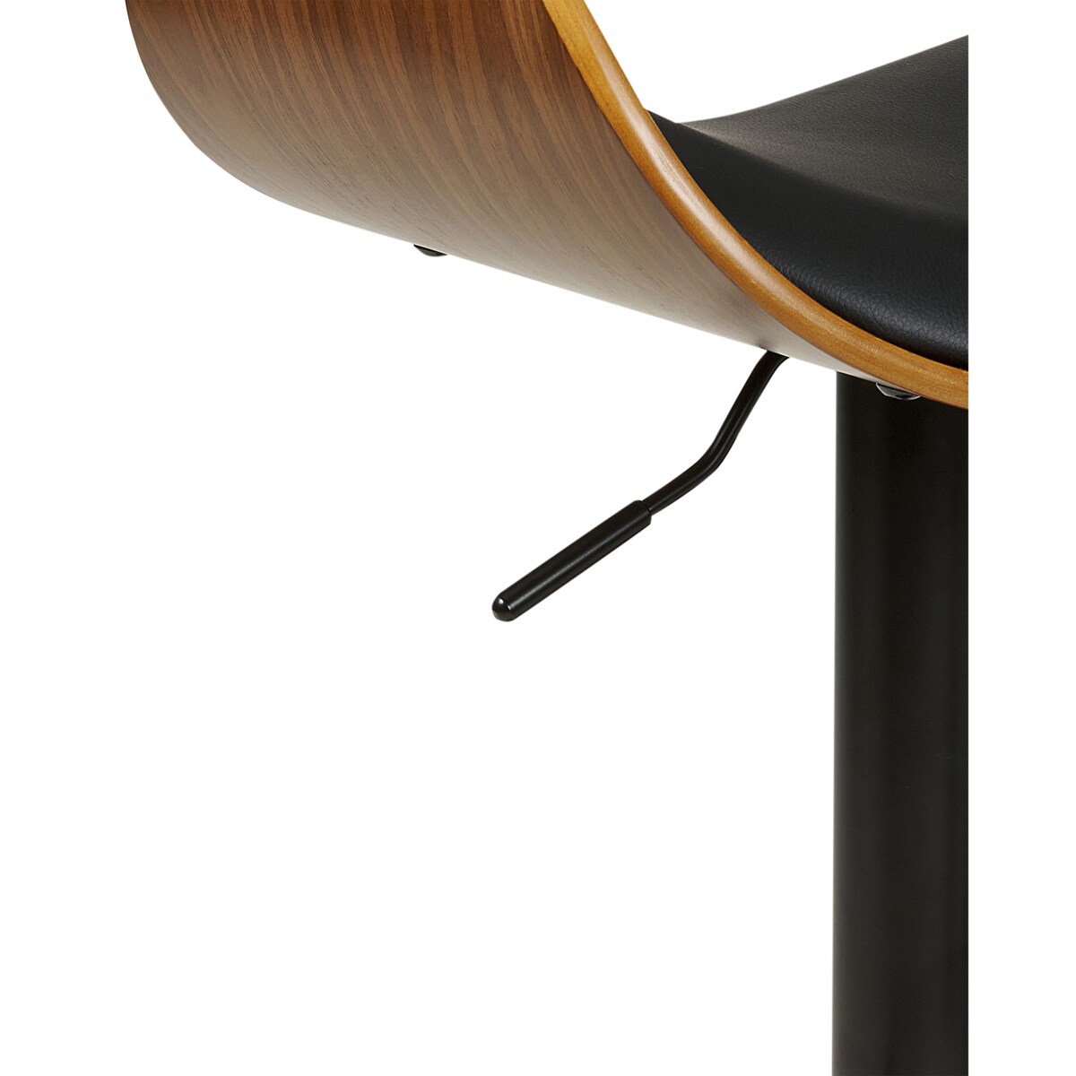 Zestaw 2 krzeseł barowych BAKU II Ekoskóra Obrotowy Czarny