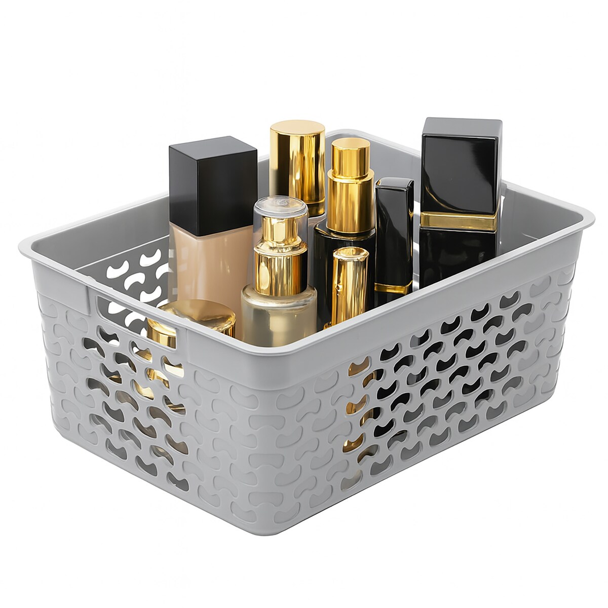 Koszyk Ażurowy Koszyczek Pudełko Organizer Jasnoszary