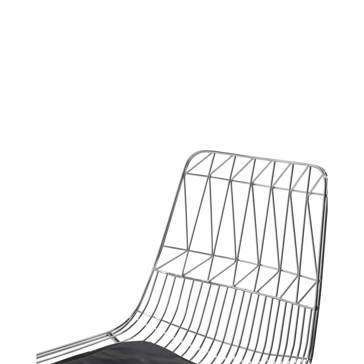 Zestaw 2 krzeseł barowych metalowy srebrny PRESTON