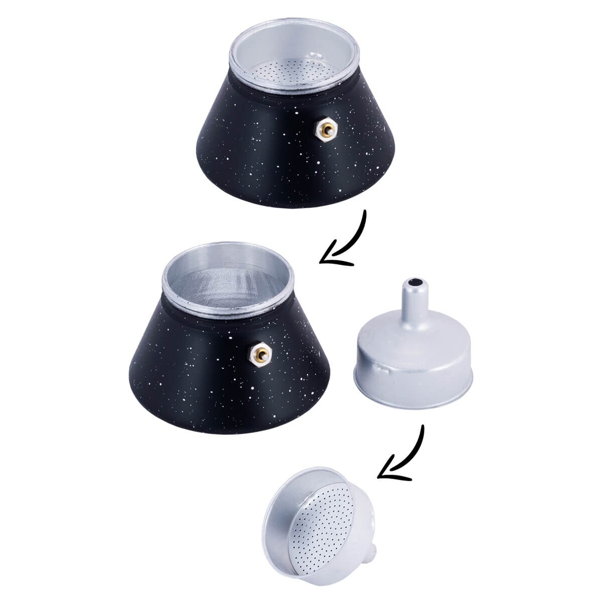 Kawiarka kafeterka włoska zaparzacz do kawy marmurek 150ml KAMILLE