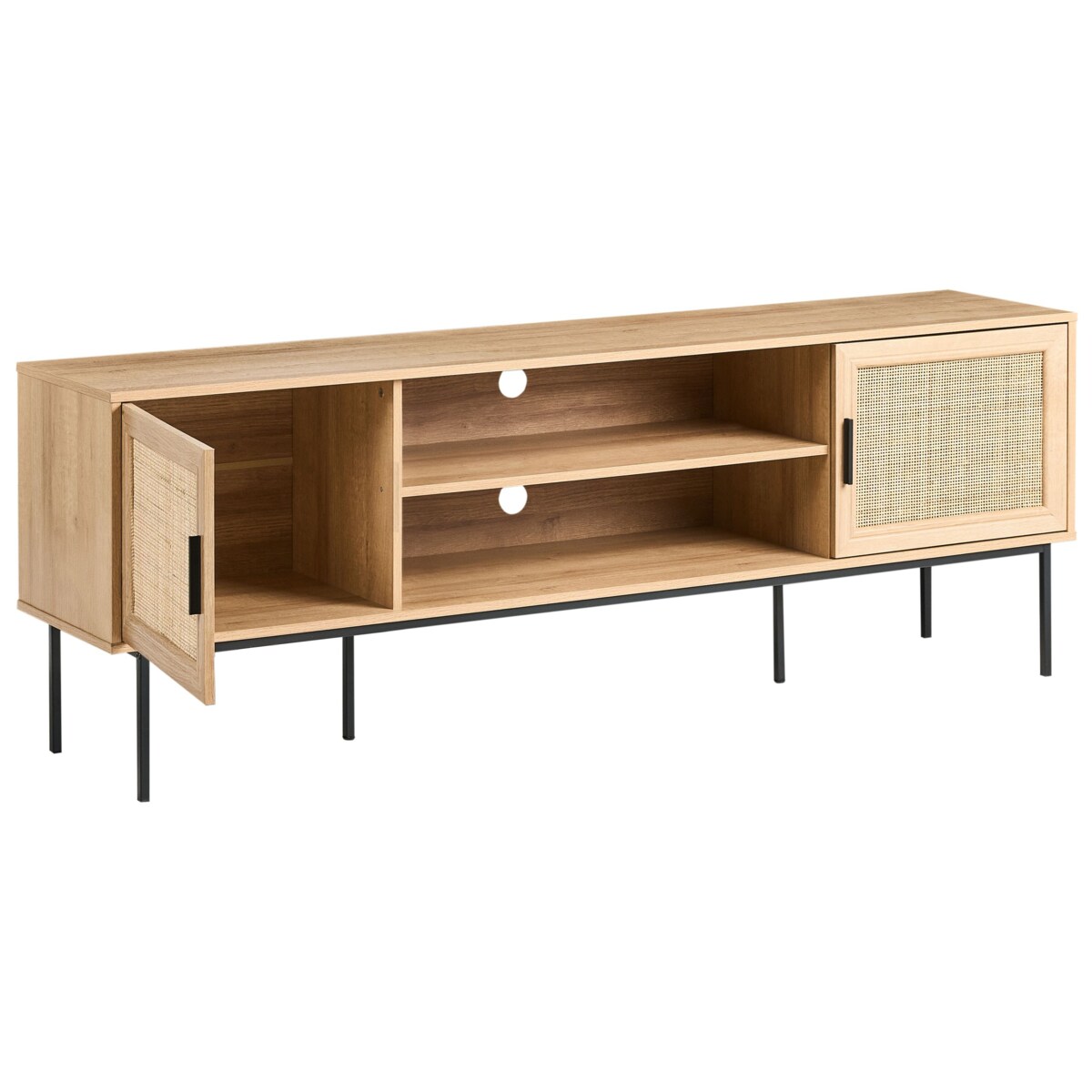 Szafka RTV PASCO Rattan Jasnobrązowy