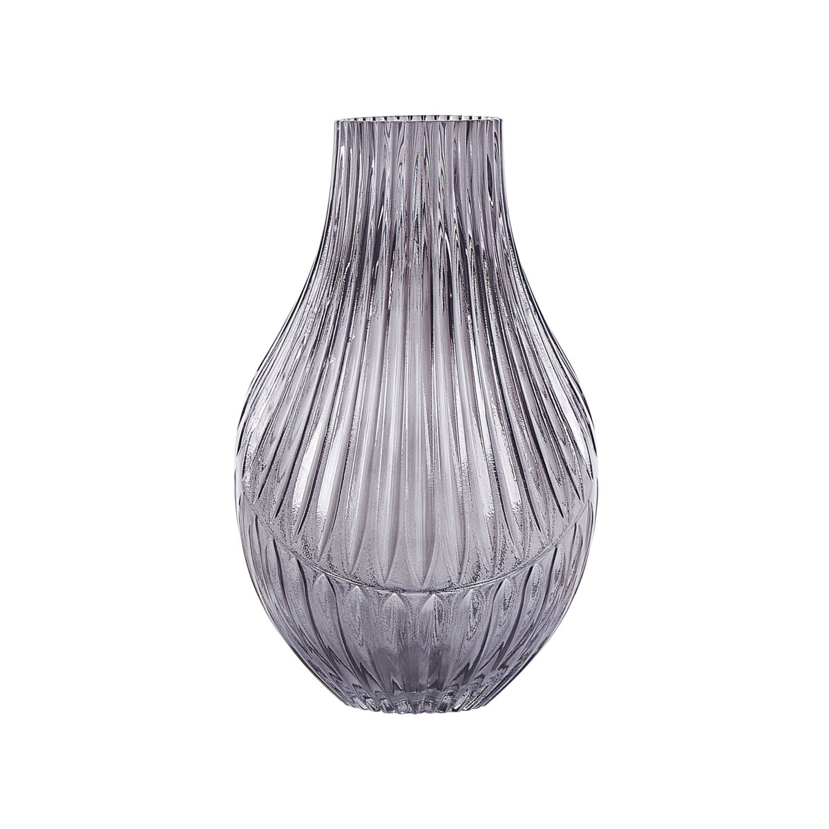 Wazon na kwiaty szklany 36 cm szary MYRSINA