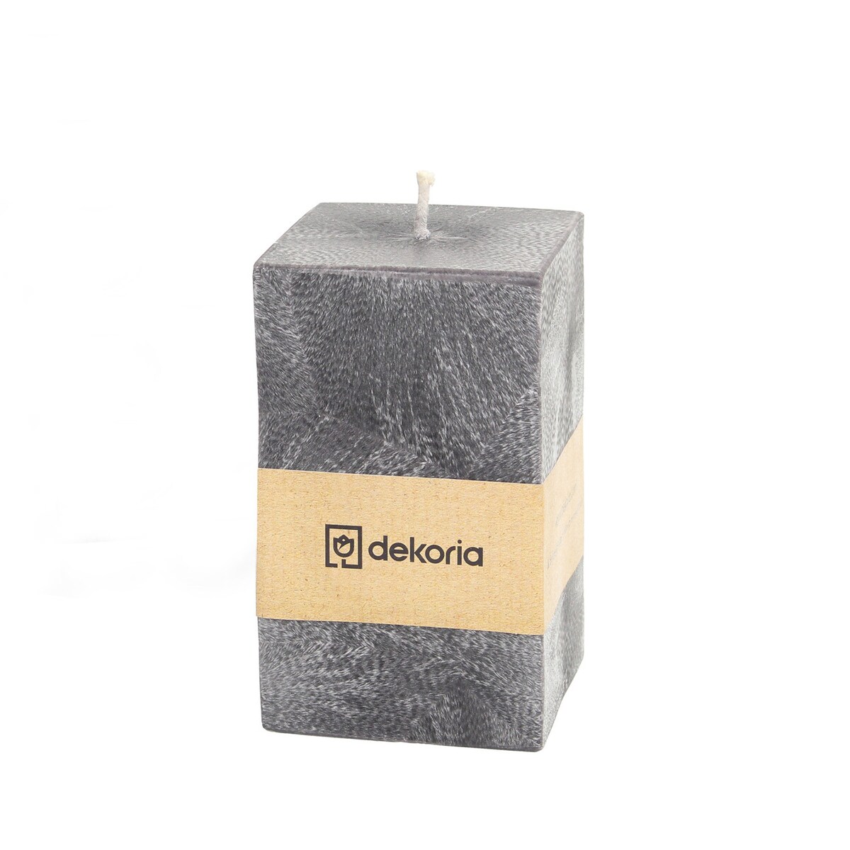 Świeca zapachowa palmowa kostka Black, 7,5x7,5x13 cm