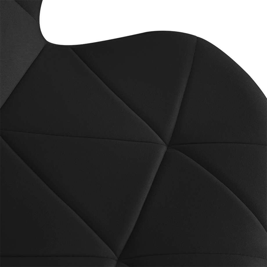 Hoker krzesło barowe tapicerowany regulowany welurowy czarny