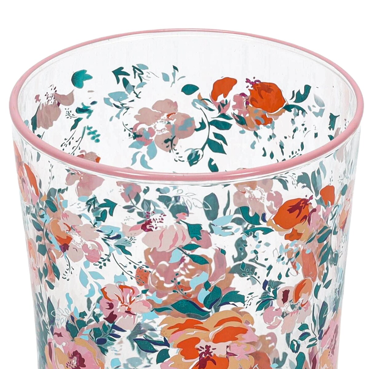 Duża szklanka w kwiatowy wzór, 510 ml
