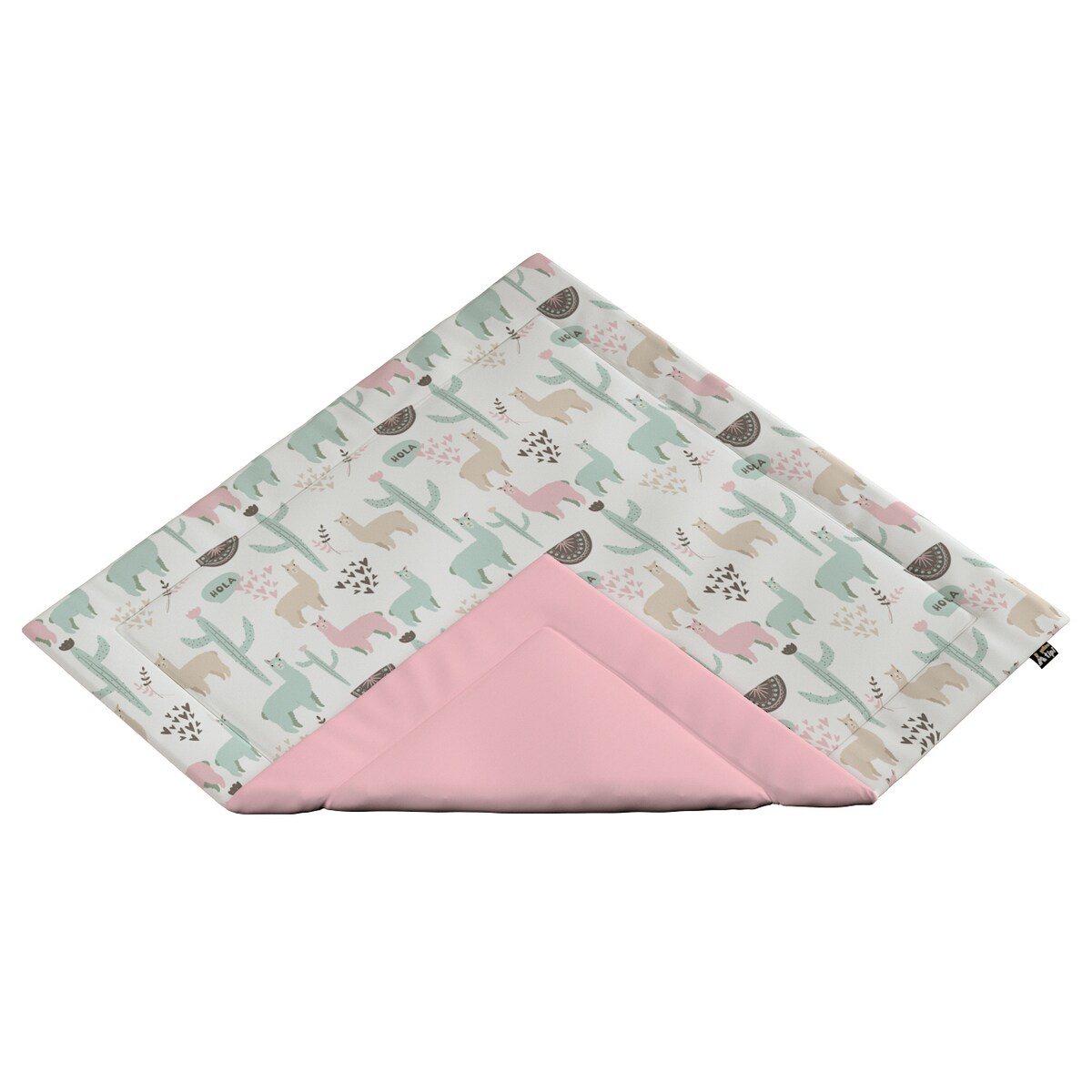 Mata do tipi, pastelowe lamy na jasnoszarym tle, 110x110, Magic Collection