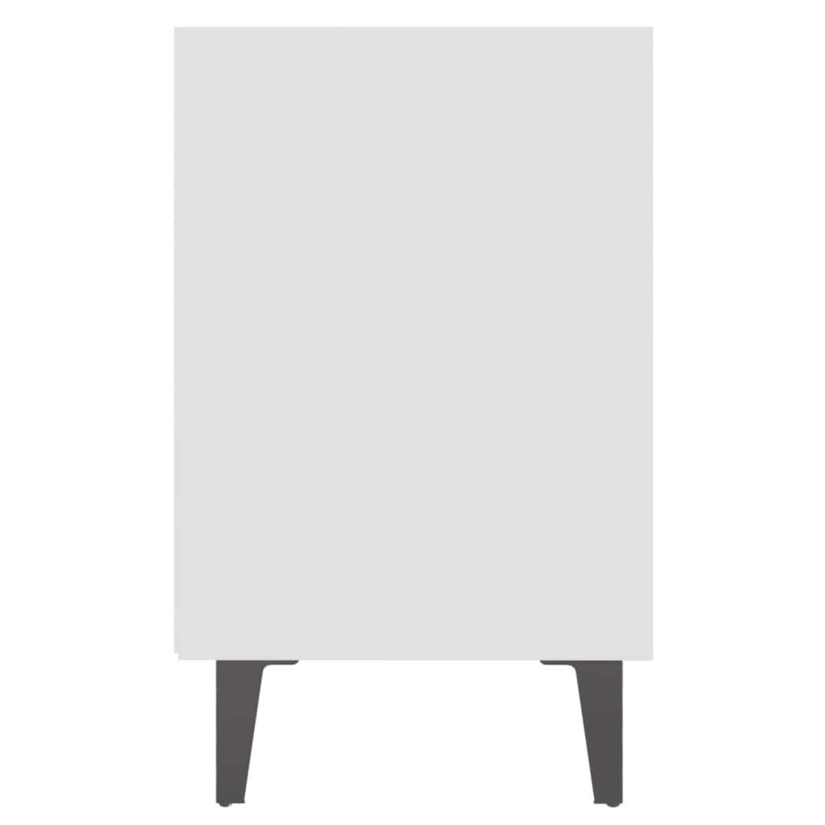 vidaXL Szafka nocna z metalowymi nóżkami, biała, 40x30x50 cm