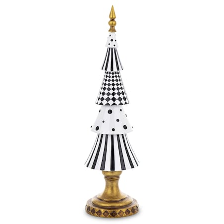 Choinka czarno-biała POP-ART 44,5x12x12 cm.