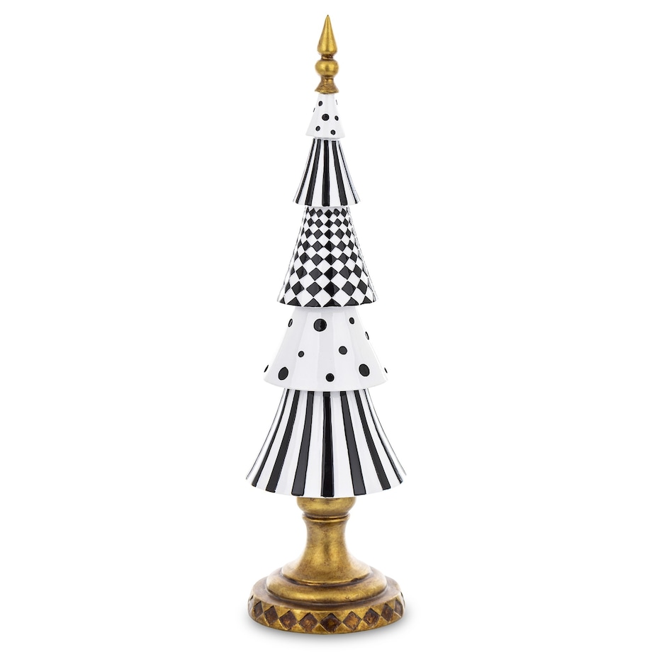 Choinka czarno-biała POP-ART 44,5x12x12 cm.