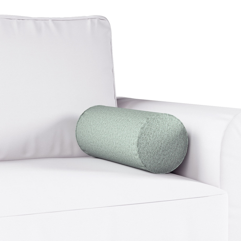 Poduszka wałek prosty, beżowo-eukaliptusowy, Ø16 x 40 cm, Madrid