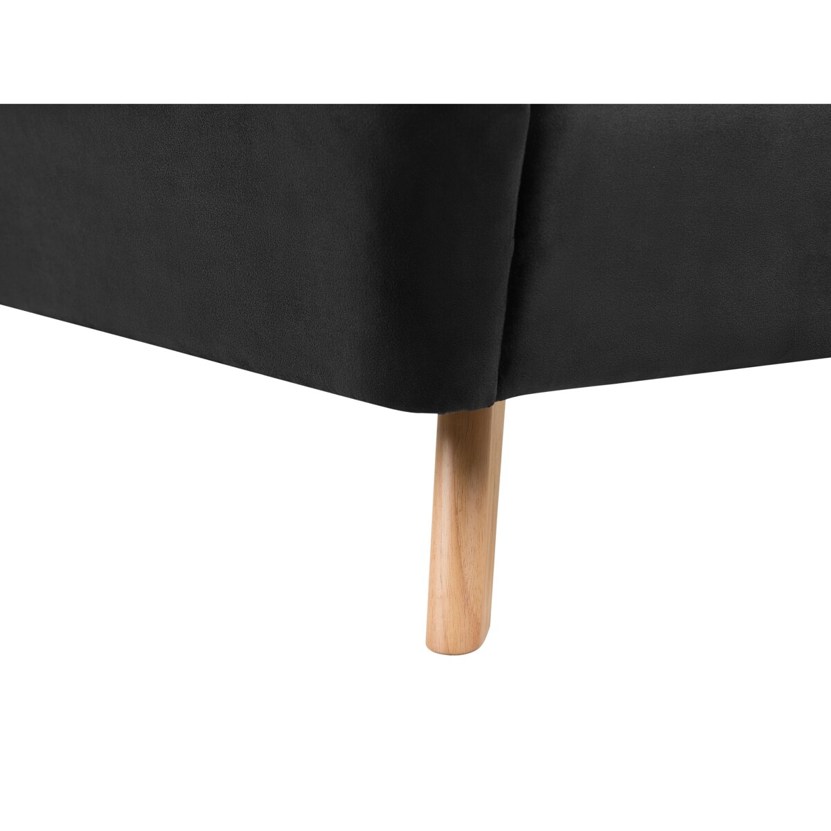 Łóżko welurowe 180 x 200 cm czarne VIENNE