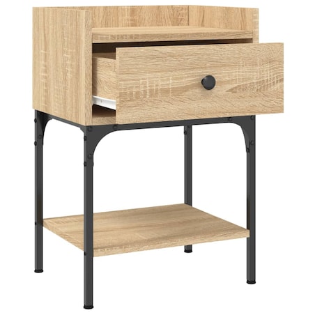 vidaXL Stolik nocny, dąb sonoma, 40,5x31x60cm, materiał drewnopochodny