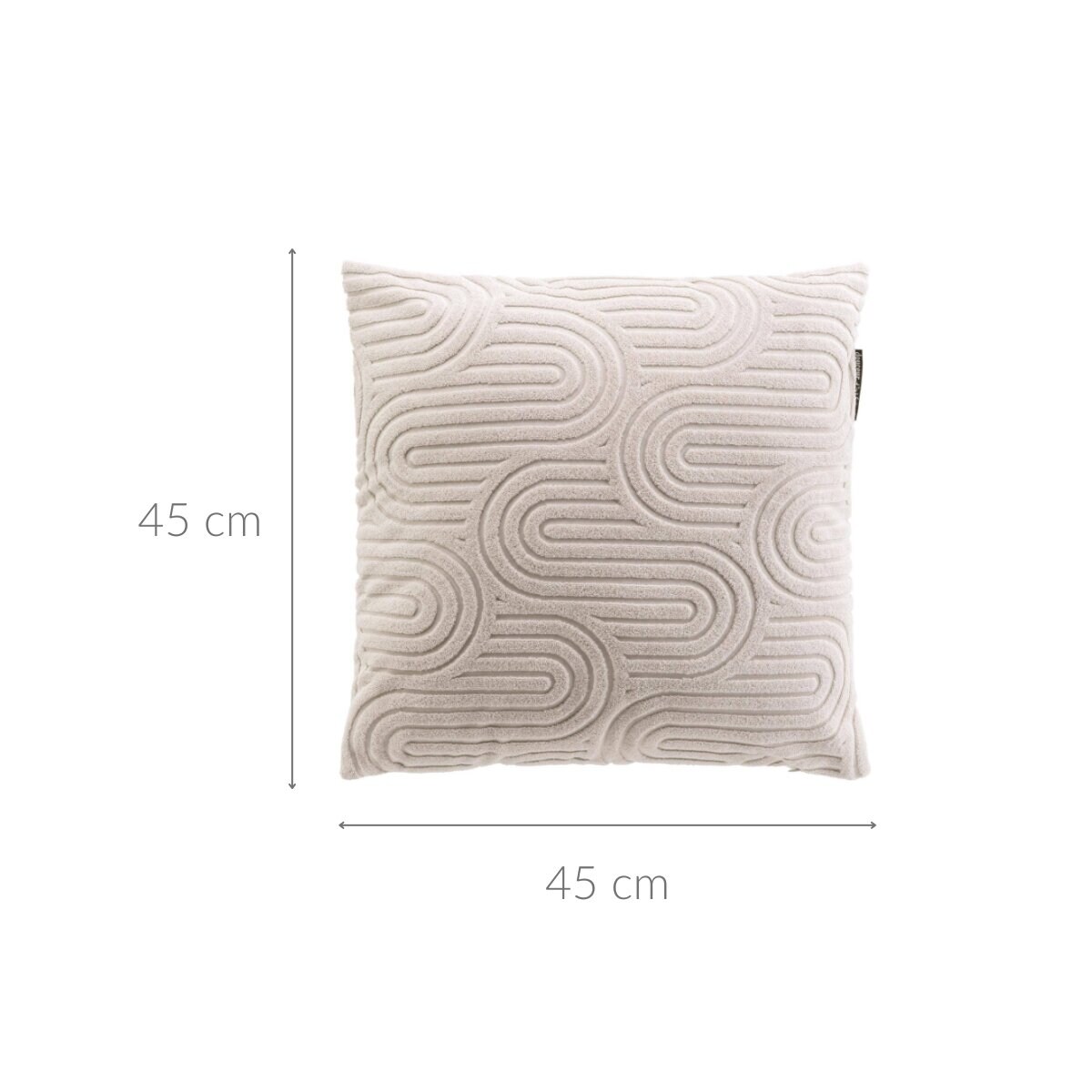 Poduszka dekoracyjna z pluszowym wzorem, PILA, 45 x 45 cm