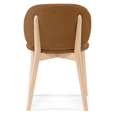 Krzesło SELMA -II miedziane/buk/boucle 79x48x48 cm