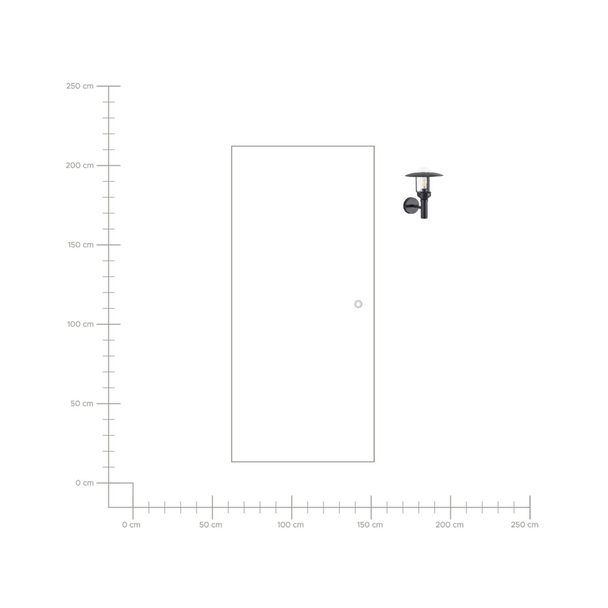 Lampa ścienna zewnętrzna czarna TIZU