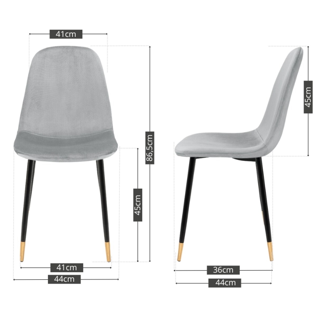 Krzesło tapicerowane welurowe pikowane do salonu jadalni szare