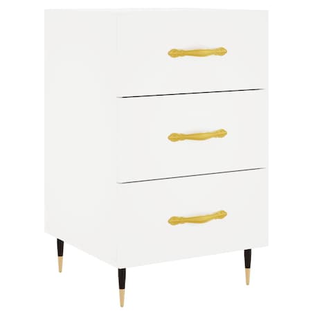 vidaXL Szafka nocna, biała, 40x40x66 cm, materiał drewnopochodny