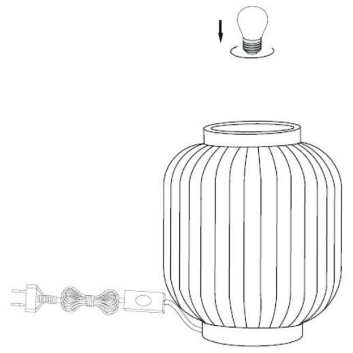 Stołowa LAMPA stojąca GOSSE 13535/24/31 Lucide plisowana LAMPKA porcelanowa biała