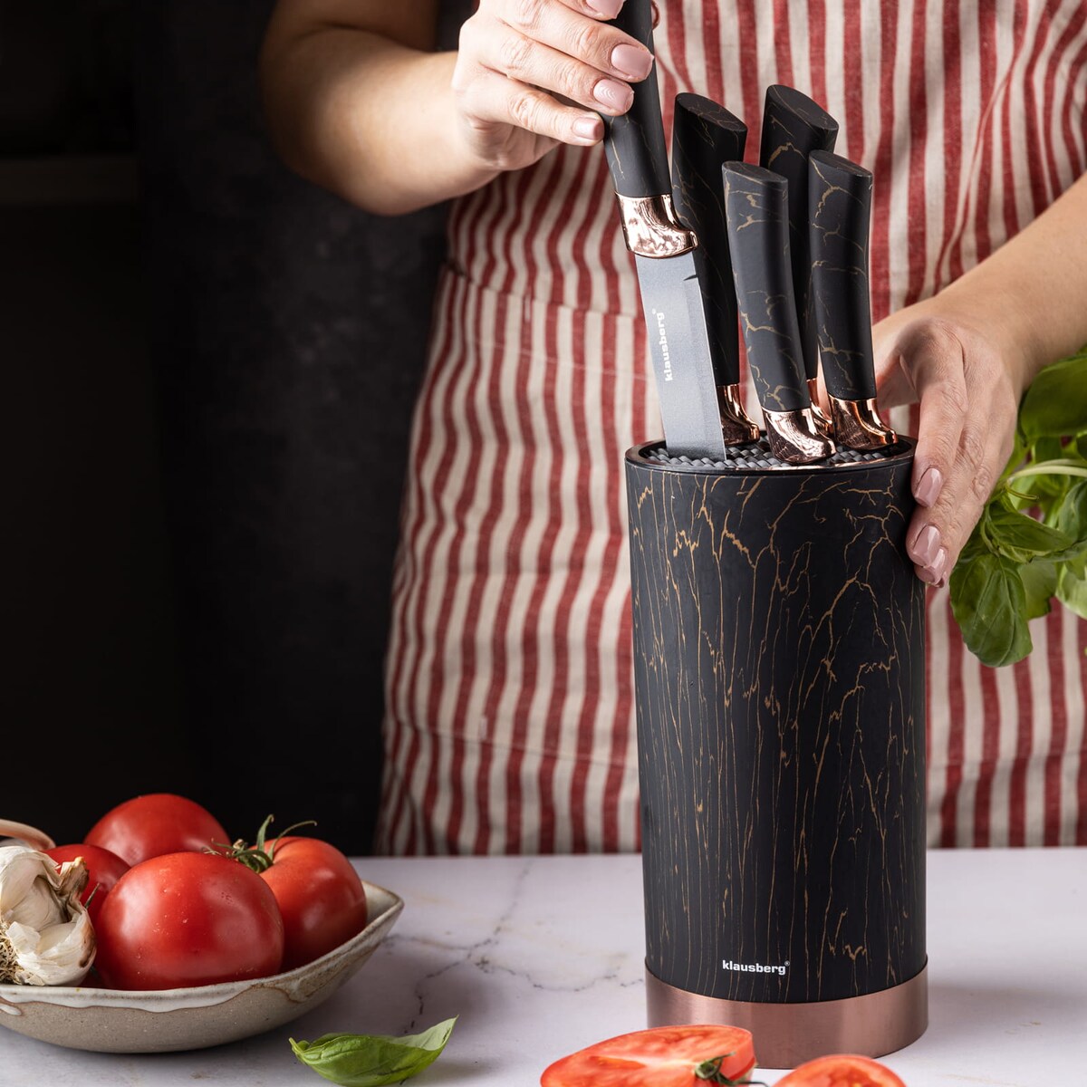 Zestaw noży kuchennych w bloku 5 elementów KLAUSBERG