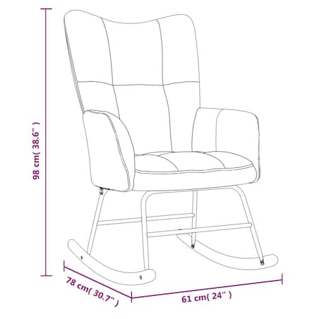 vidaXL Fotel bujany ze stołkiem, brązowy aksamit